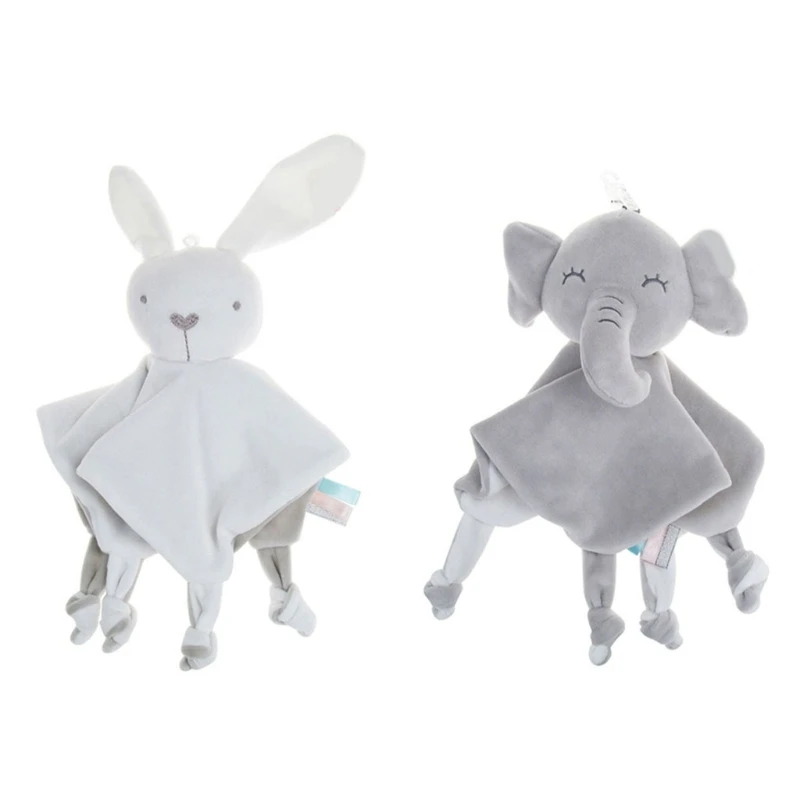 Attractive Handkerchief Blanket Plush Soft Newborn Appease Towel Rattle Kid
