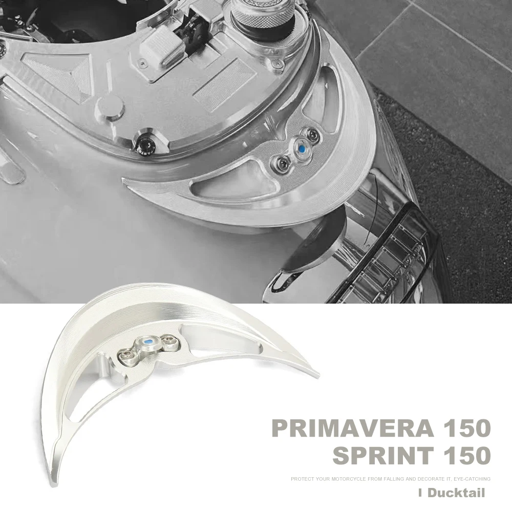 

Motorcycle Ducktail Rear Grab Holder CNC Fairing Rear Spoiler Accessorie For Vespa Sprint 150 Primavera 150 Sprint150 2013-2024