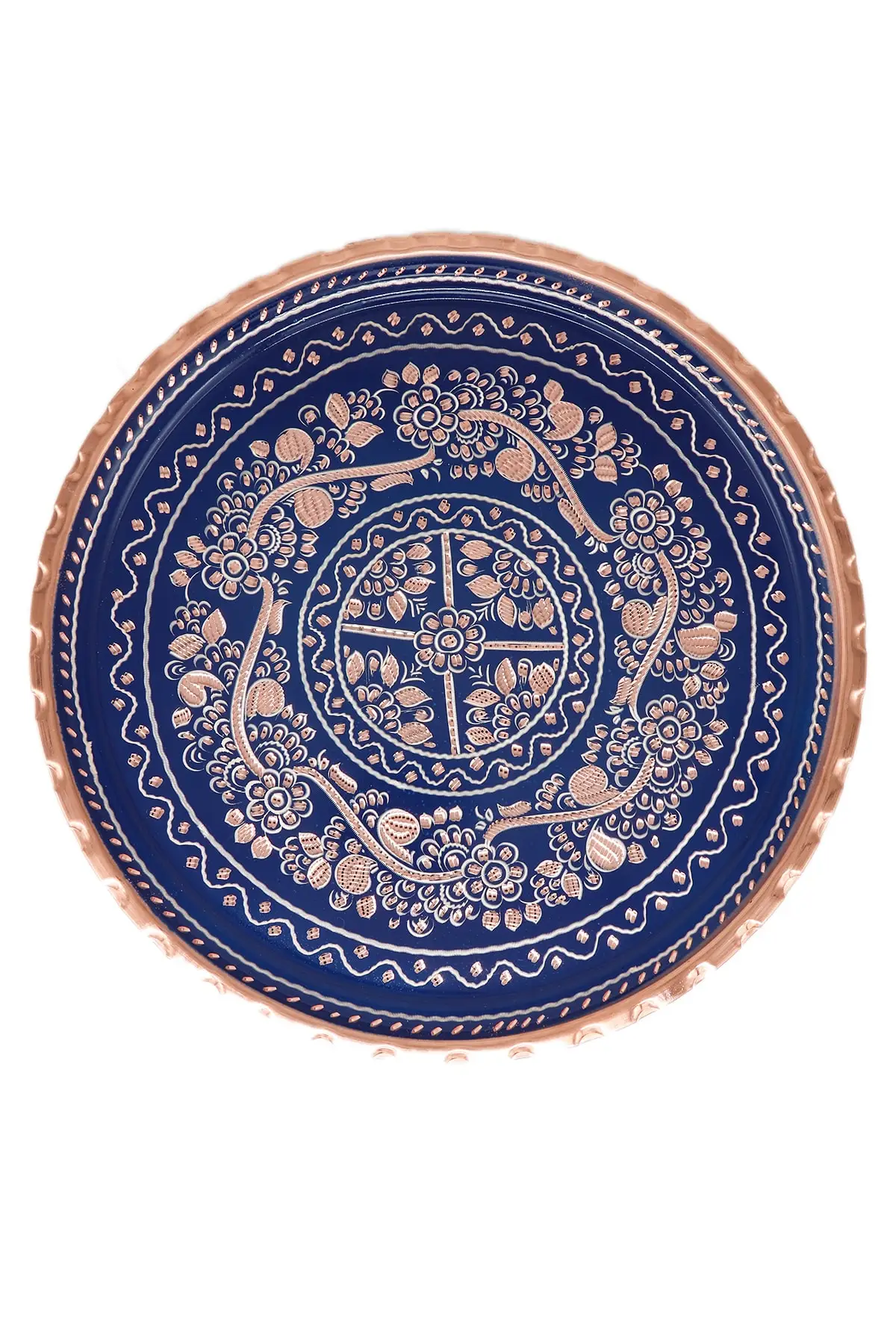 Set da tè blu Navy 6 persone copper hand processing erchain Cooper Luxury Cups