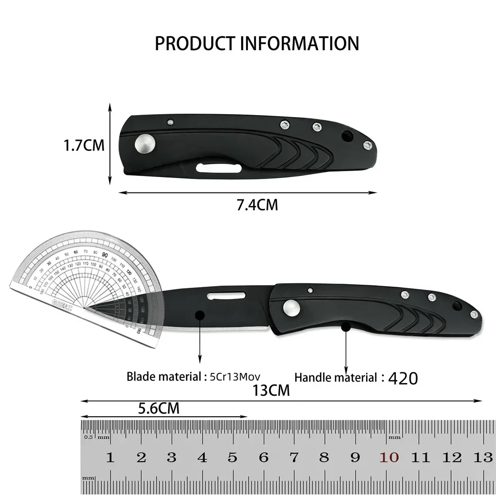 Pocket 1910918A Gear STL Blackout Folding Knife 5Cr13Mov Blade 420 Handle Hunting Knives Tactical Military EDC Outdoor Tool