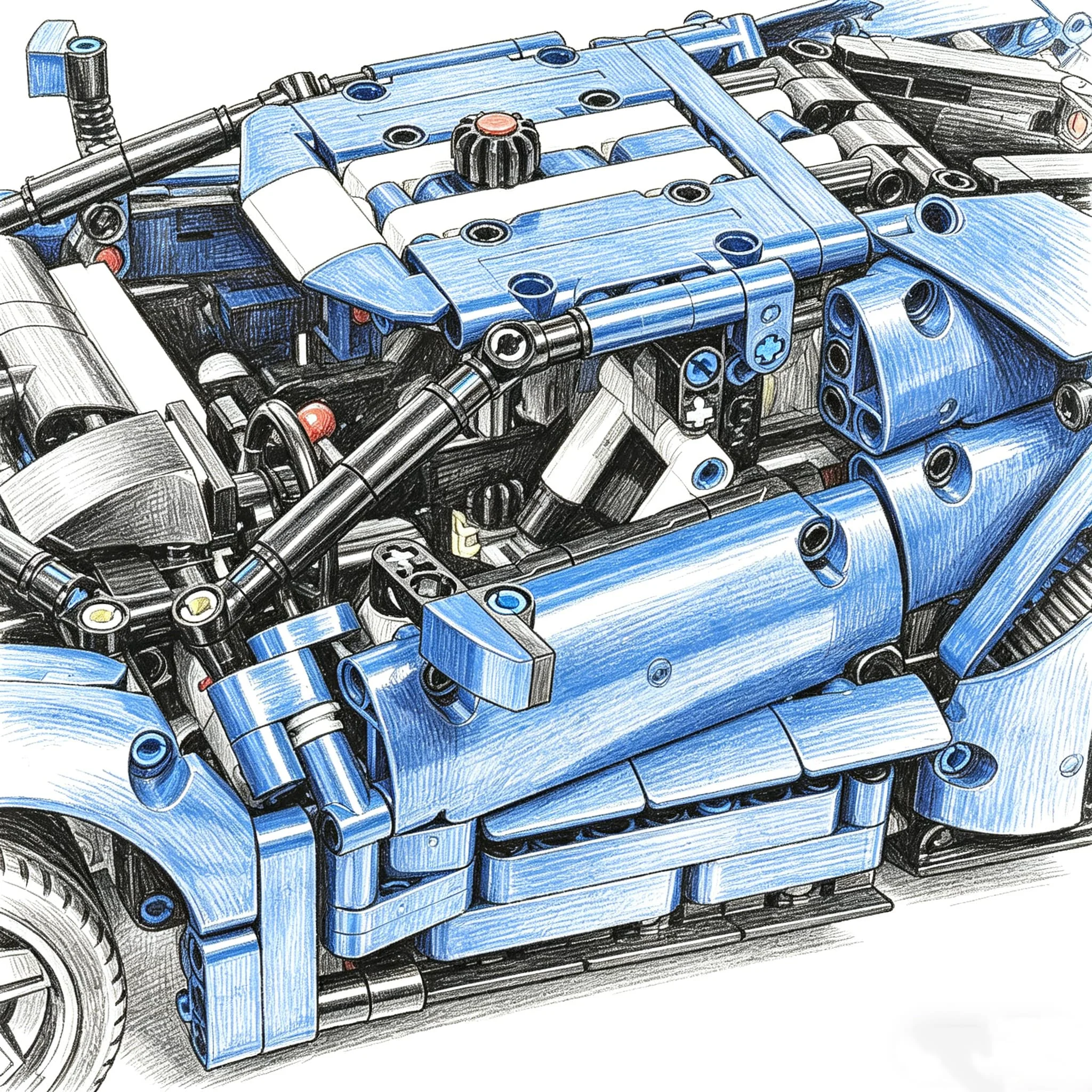 1:8 Scale 1468PCS Technical Ra - đánh giá và giá Moc Supercar Building Blocks 1/8 Scale