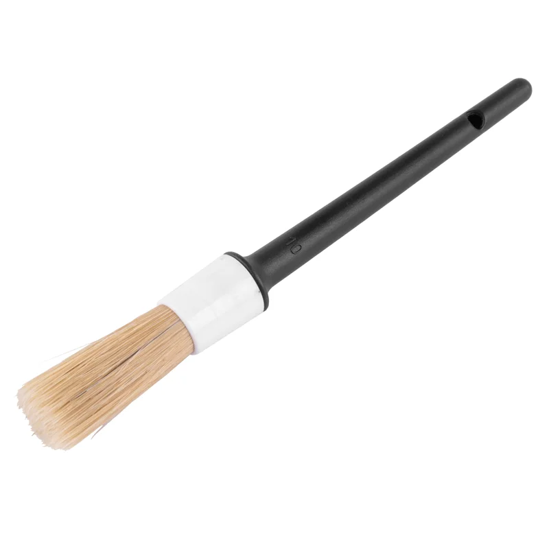 

ABUN-Кисть для деталей из натуральной шерсти кабана (набор из 10 шт.), Щетки для деталей премиум-класса для двигателей, колес, интерьера, кожи, отделки, эмблем