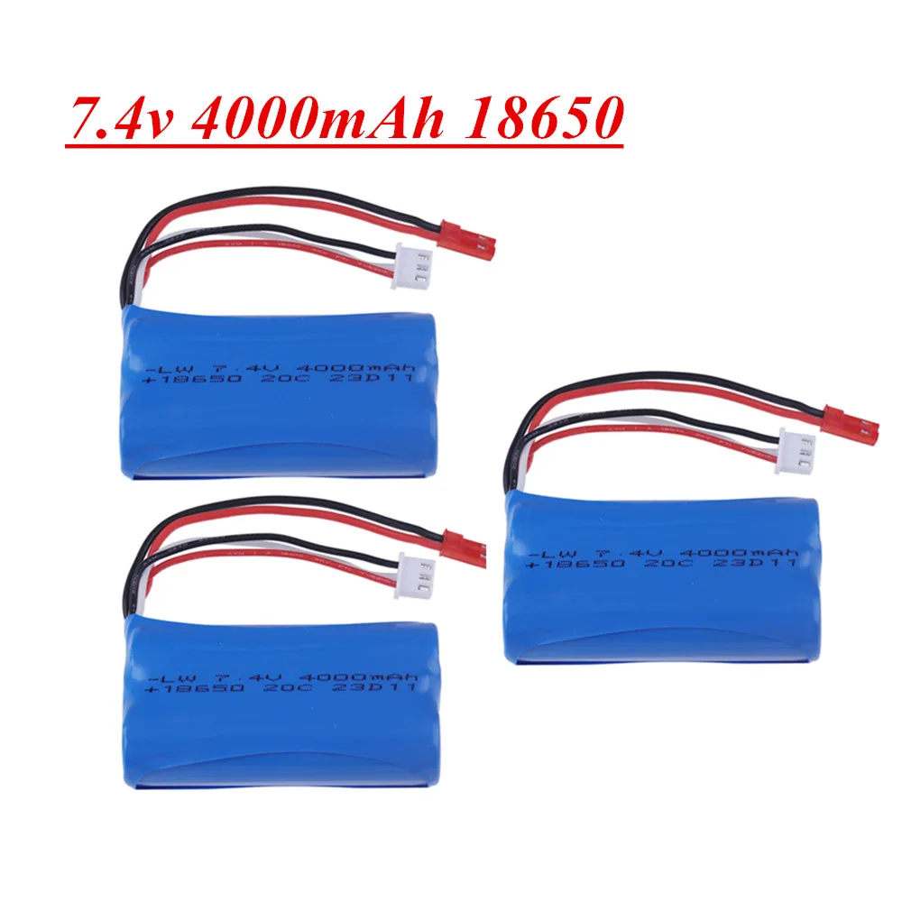 7.4V 4000mAh 2S 18650 lipo battery For HuanQi 957/948/848B/827B/823/955/956/957/948 MJX F45/T55 RC Toys Car Boat Parts