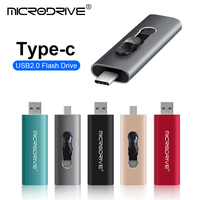 2 in 1 OTG Pen drive With Type-C 16GB 32GB 64GB Flash Usb2.0 Memory Stick Flash Pendrive 128GB 256G 512G cle U disk Pen gift