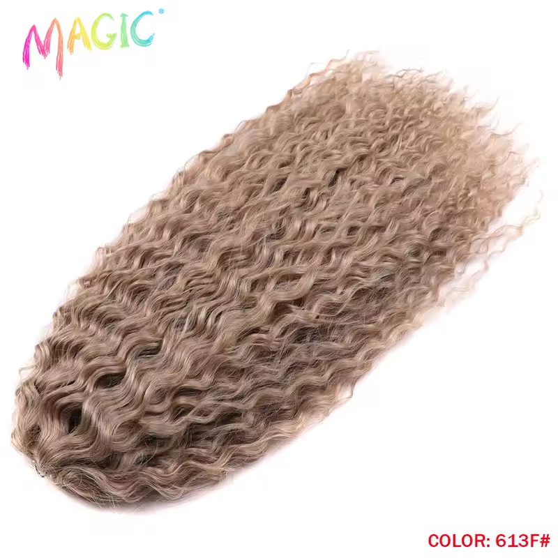 Magic Ariel Curl Hair Water Wave Twist Crochet Hair Synthetic Braid Hair Ombre Blonde 22 Inch Deep Wave Braiding Hair Extension - Image 63