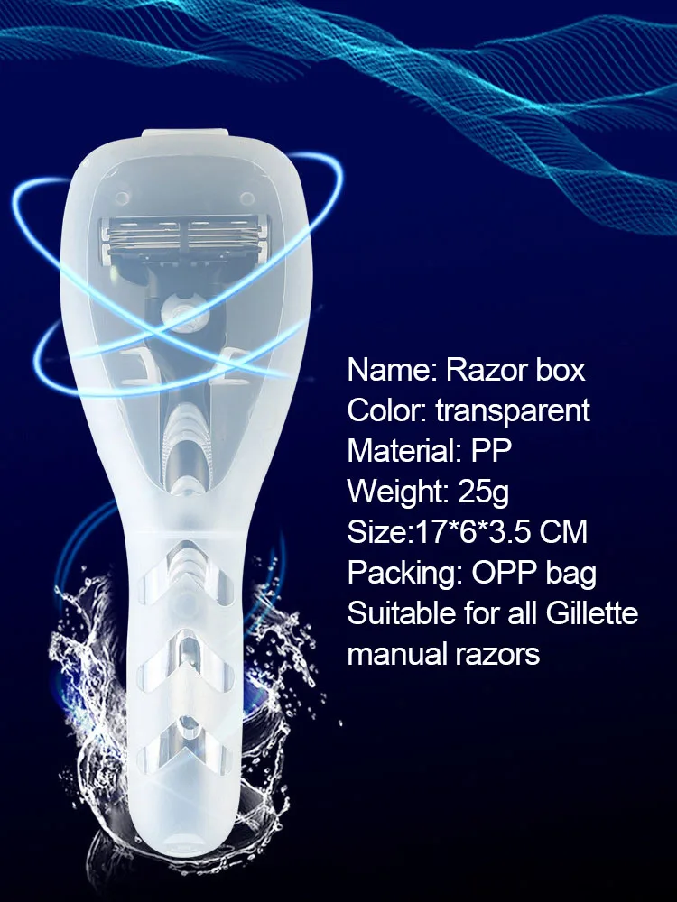 Органайзер для бритвы, дорожный чехол для бритвы, ящик для хранения Gillette, лезвие для бритвы, подходит для ручных бритв, пылезащитный чехол