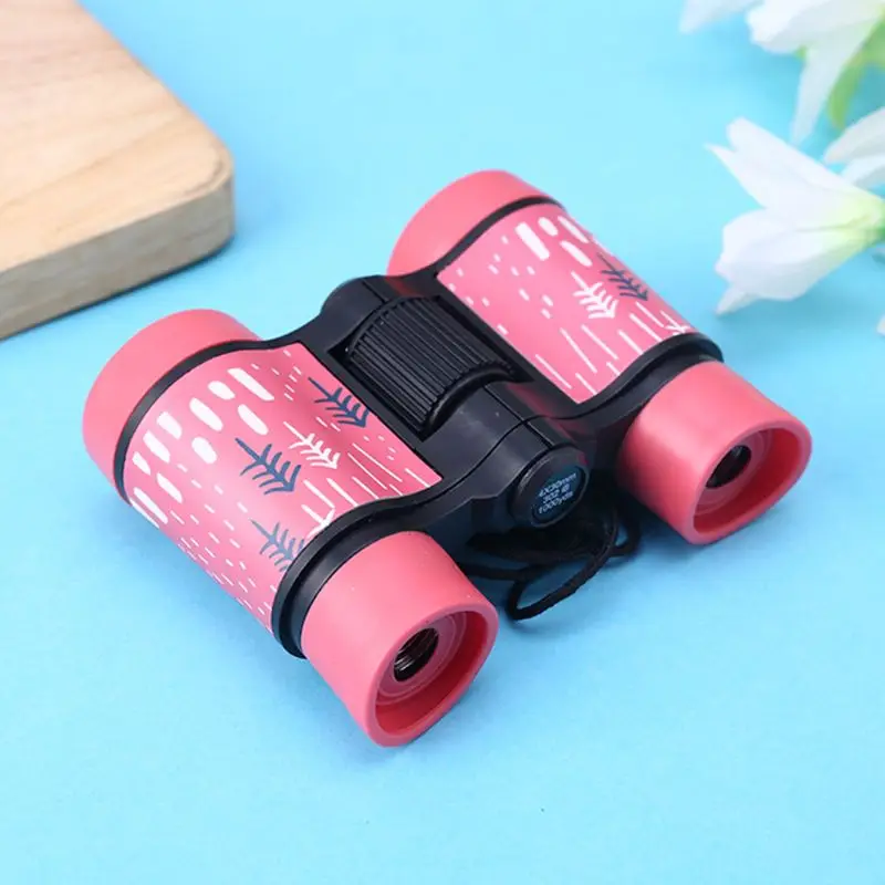 4x30 Binoculars Plastic Children Colorful Lightweight Telescope for Kids Compact