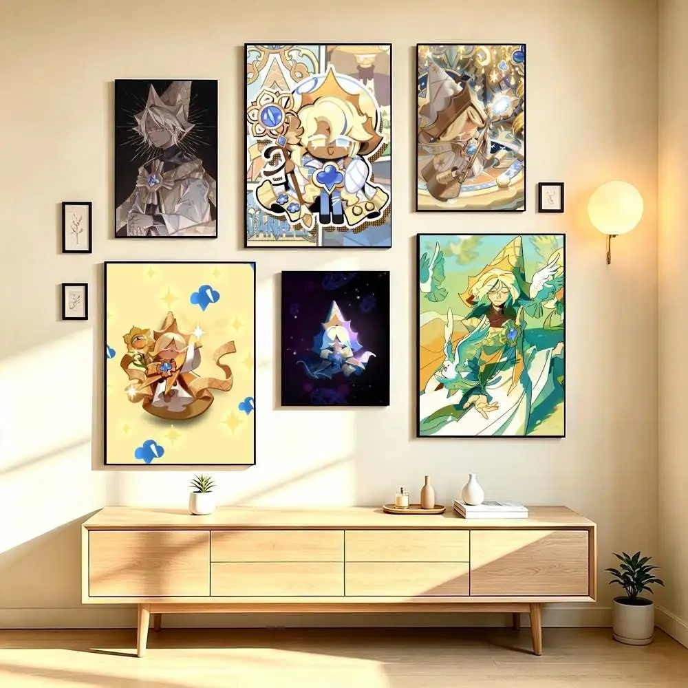 P-Pure Vanilla Cookie Cookie Run Kingdom Poster High Quality Dorm Living Room Aesthetic Wall Decoration Painting Stickers Gift