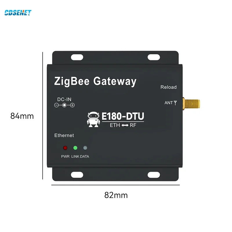 Zigbee Gateway RF To Ethernet CDSENET E180-DTU(Z20-ETH) 20dbm 1.3km Zigbee3.0 TCP UDP HTTP MQTT AT Commands Star/Mesh Network