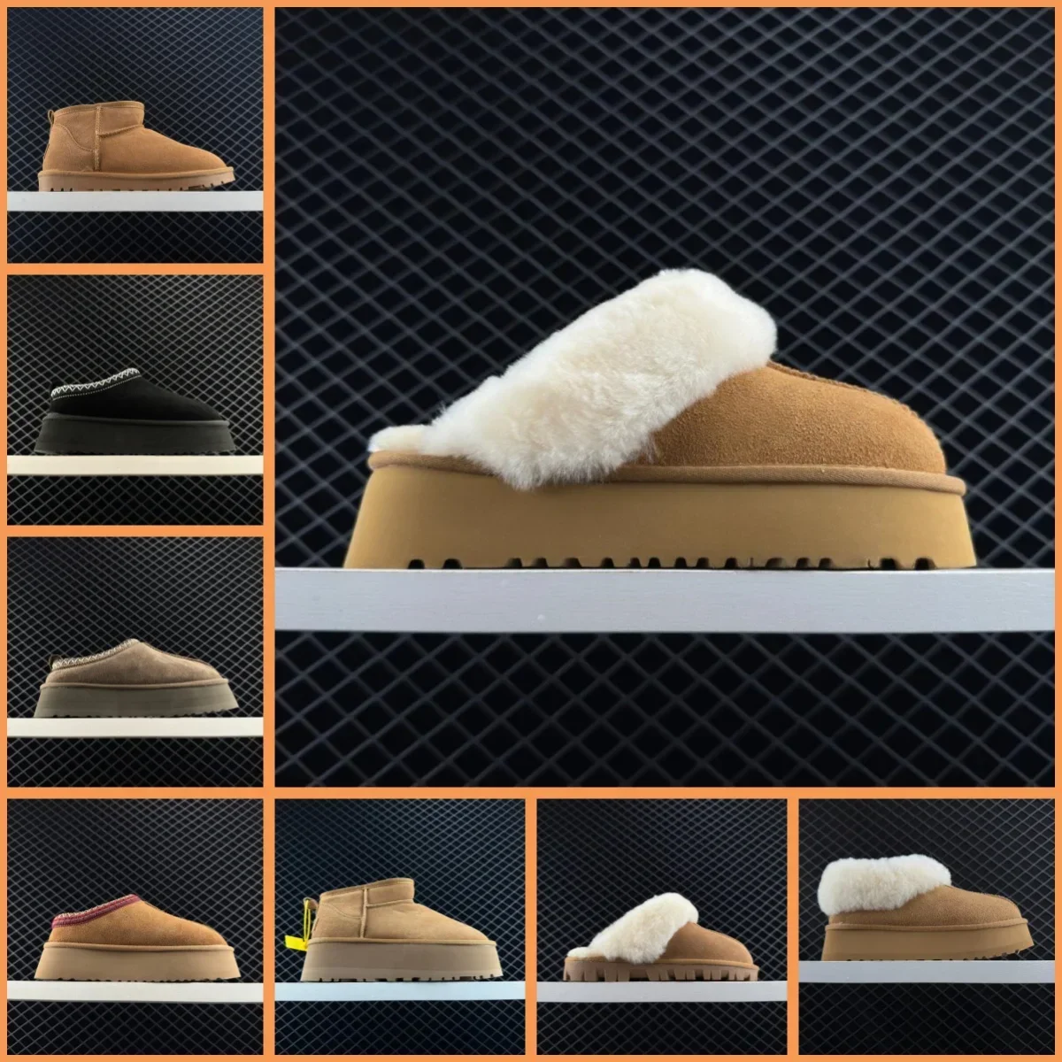 Chaussons classiques en fourrure pour femmes 2026 – Ultra mini bottes à plateforme en cuir et daim, confortables pour l'hiver, style Tasman
