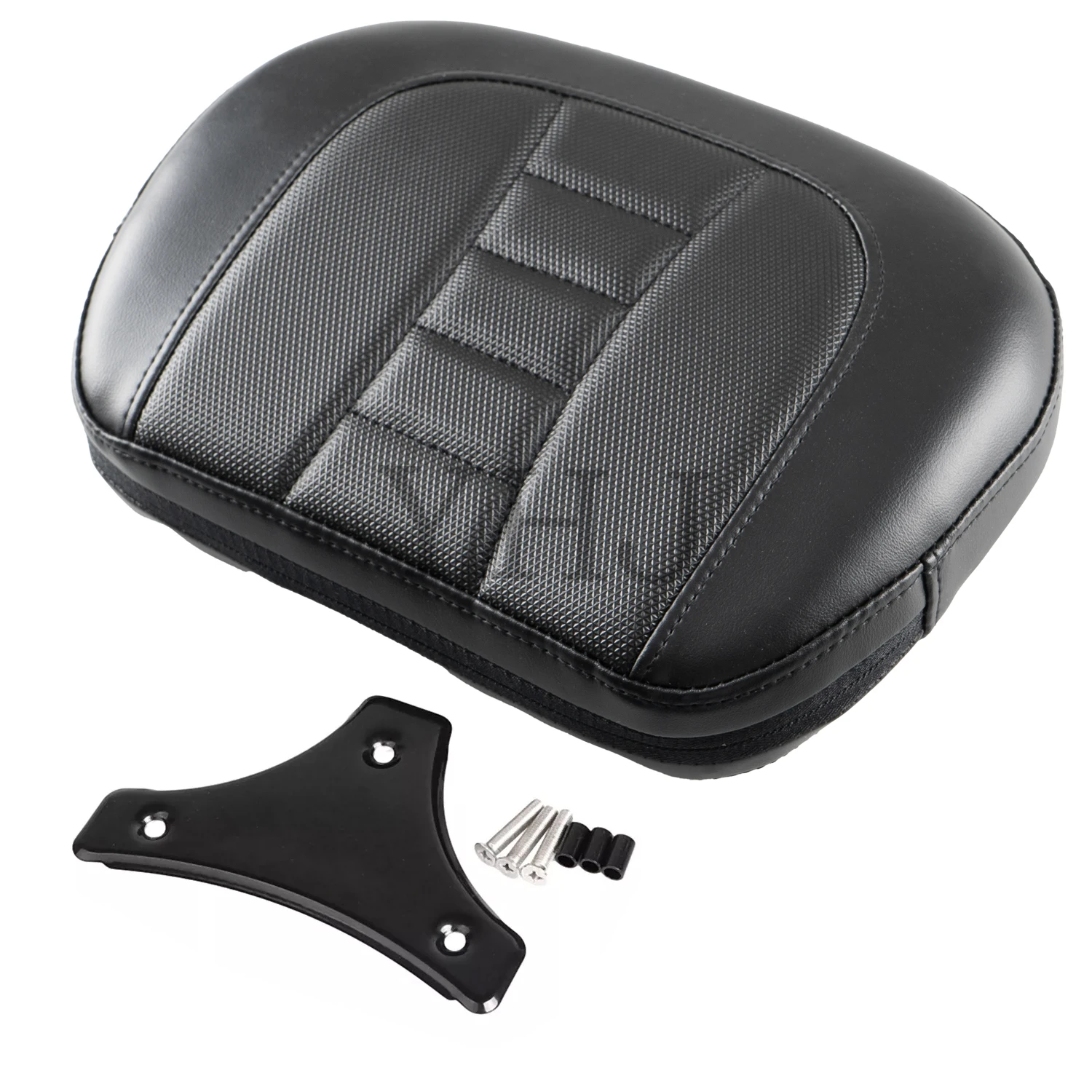 

Motorcycle Passenger Sissy Bar Backrest Pad Black Bracket For Harley Touring CVO Street Bob Road King Electra Glide 1997-2024