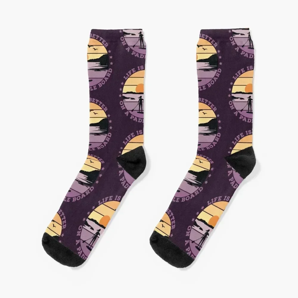 

SUP - Life is better on a paddle board (Women) Socks funny sock fashionable short Socks Male Women's