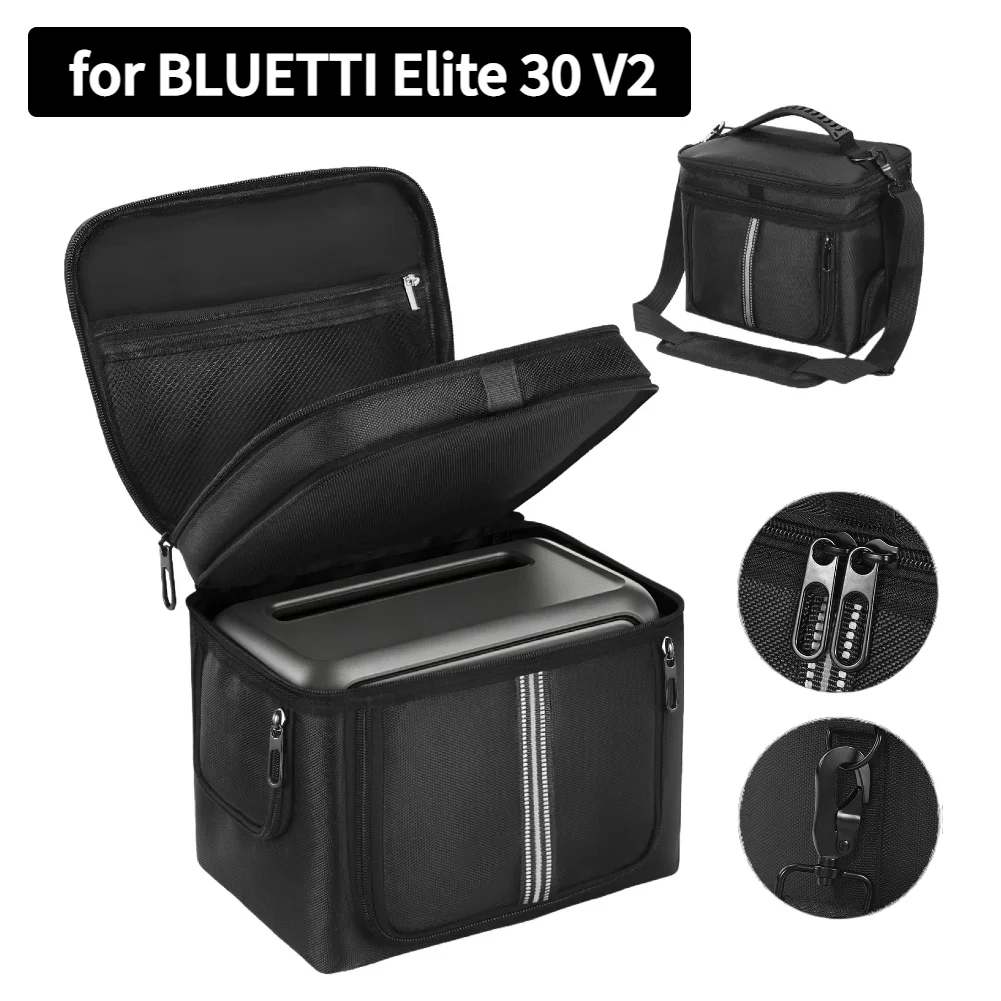 Storage Carrying Case for BLUETTI Elite 30 V2 Outdoors Traveling Use Travel Carrying Case with Handles and Detachable Straps