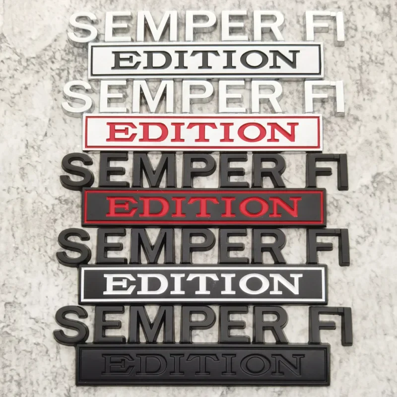 High-quality Car Modification 3D Letters SEMPER EDITION Metal Car Stickers Personalized Decorative Accessories