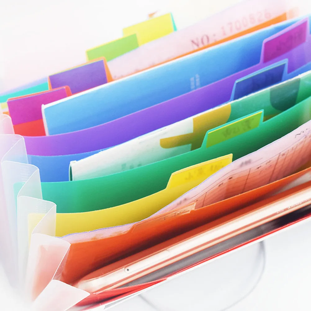 

A6 13 Pockets Expandable File Organizer PP Material Easy Open Close Tab Bungee Perfect for Documents Cards Certificates