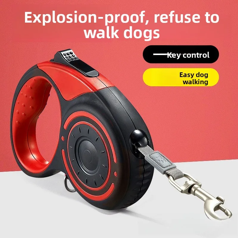 Dog leash Automatic retractable leash Medium and large dog contraction Explosion-proof punch bold