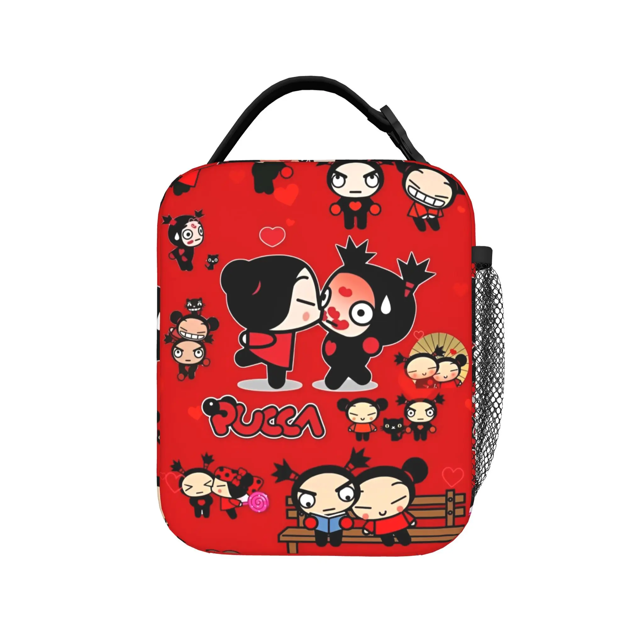 Pucca Garu Insulated Lunch Bags Cooler Bag Reusable,Meal Container  Large Tote Lunch Box Girl Boy Work  Travel