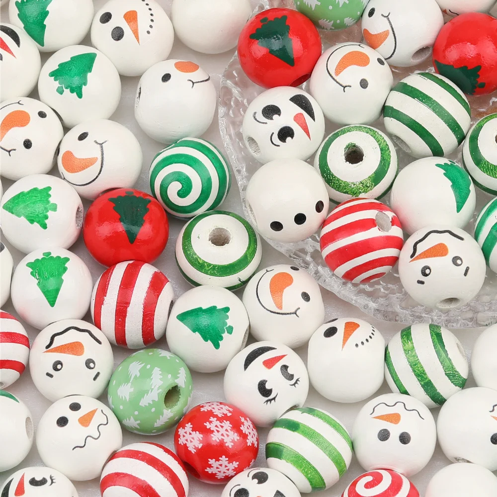

Cordial Design 200Pcs 16MM Natural Wood Beads/Christmas DIY Bead Accessories/Round Shape/Jewelry Findings & Components/Hand Made