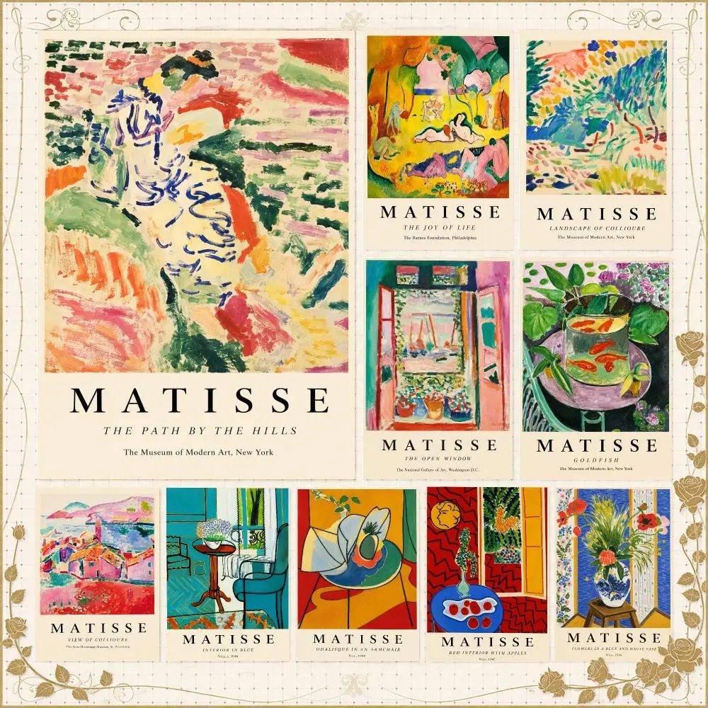 Artist H-Henri Matisse Modern Art Poster Wall Art Bedroom Living Room Dorm Bar Cafe Gym Studio Home Decor Gifts