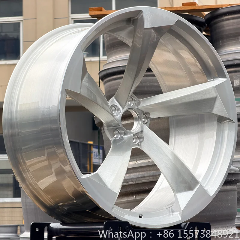 Custom 5*112 5*120 Concave Forged Aluminum Wheels Brushed Silver18 19 20 21 22 23Inch Alloy Wheel Rims for RS6 RS7 R8 Q8