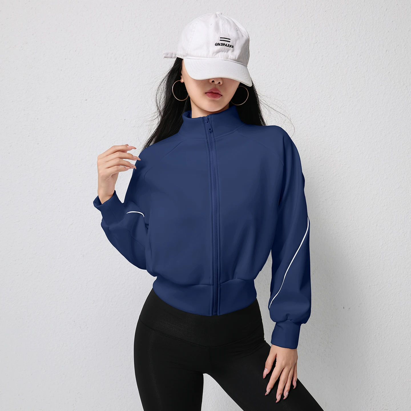 

Fashion Winter Women Warm Loose Pocket Zipper Long Sleeves Sports Casual Outdoor Gym Women Jacket