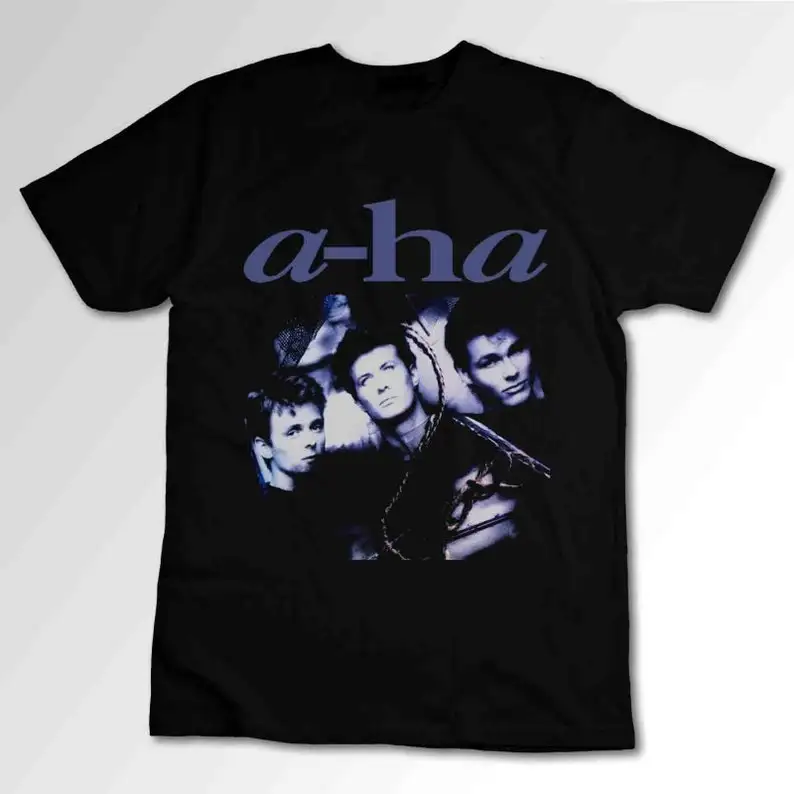 Aha tshirt new wave Fashion Top tee T Shirt Short Sleeve Cotton Men's Crew Neck Printed Tee