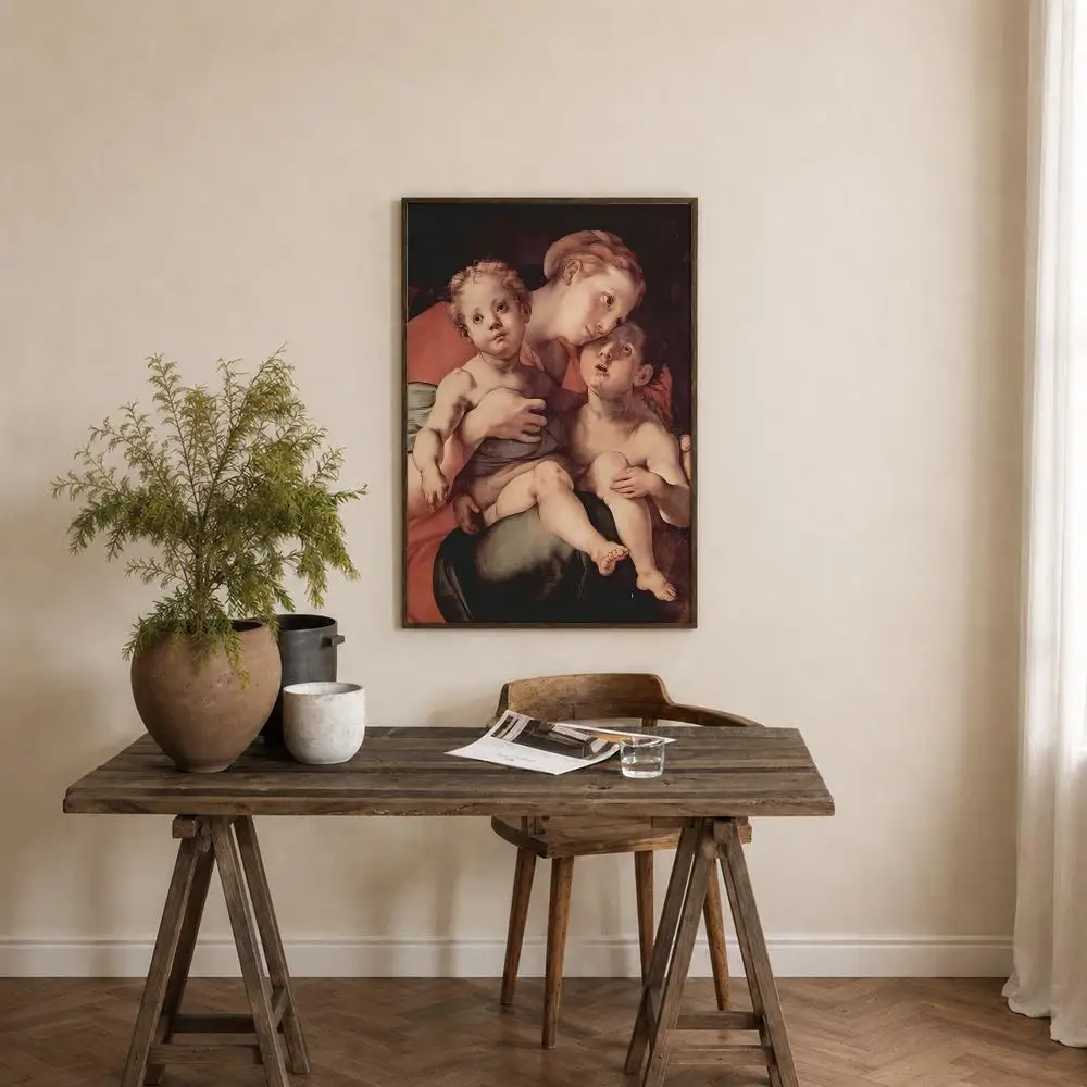 Artist Andrea del Sarto Poster Self‑Adhesive Waterproof PP Poster Coffee House Bar Wall Art Sticker Room Home Decor
