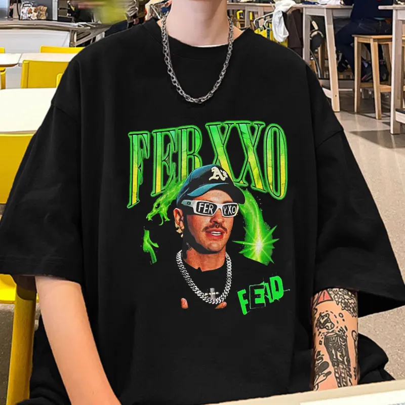 Feid Ferxxo Ferxxocalipsis Tour 2024 New Album T Shirts Men Women Clothes Fashion Hip Hop Oversized T-shirt Gothic Tee Shirt Man