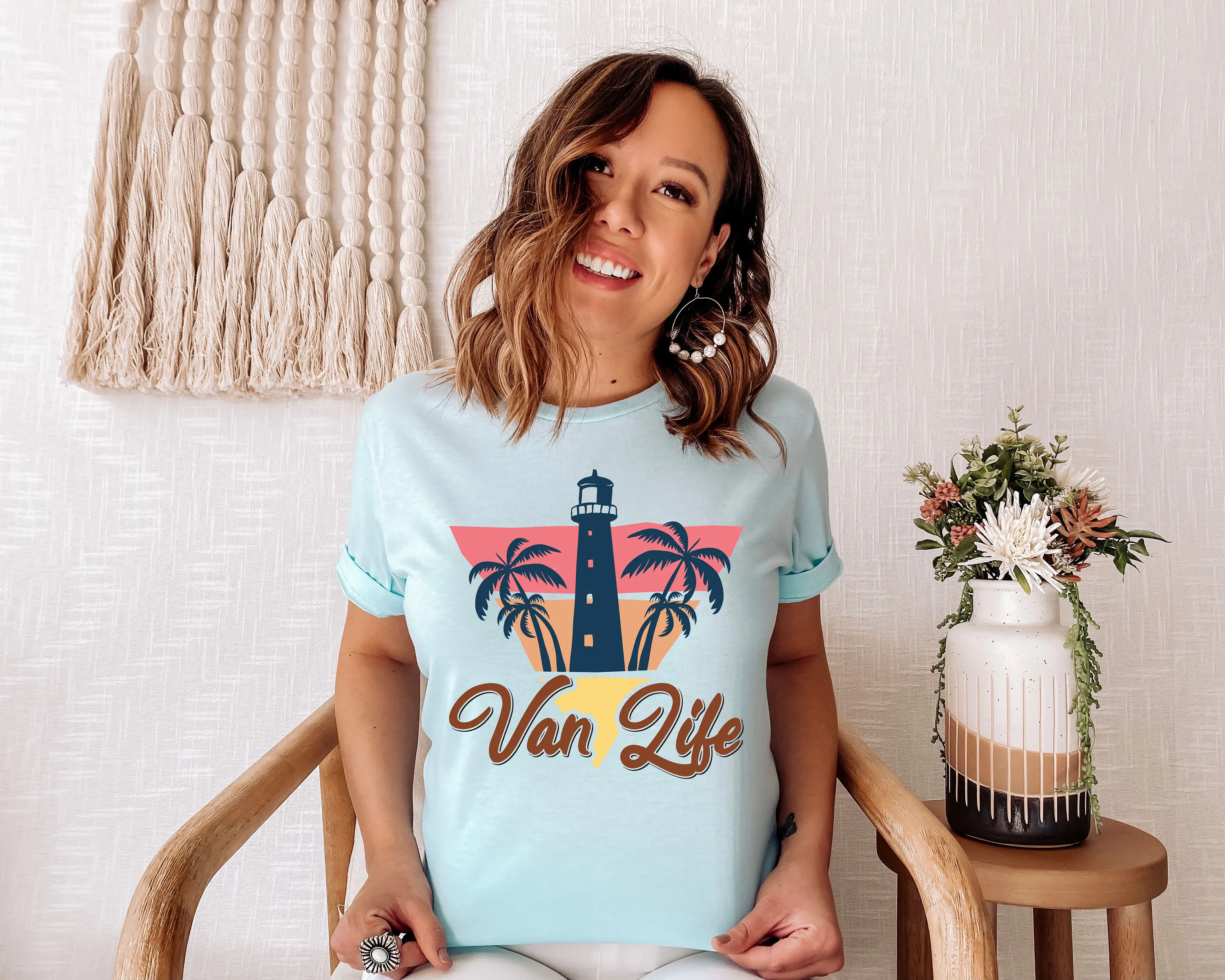 Hippie Van Shirt Life Beach Tee Oversized Spring Break