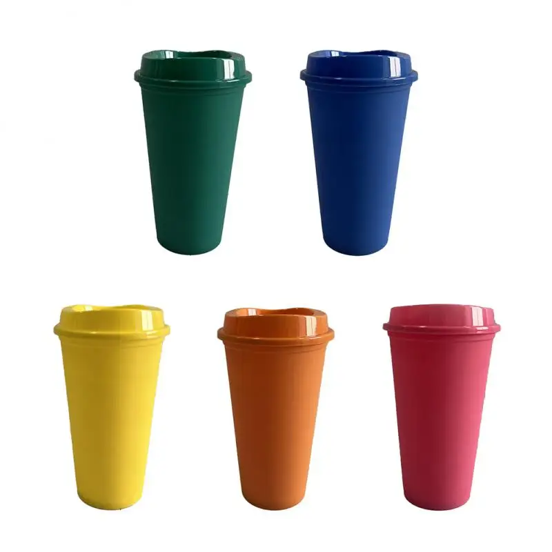 Water Cup 473ml Eco-friendly Portable Reusable Solid Color Teaware Travel Water Drink Mug 16oz Non-toxic Drinkware Coffee Cup