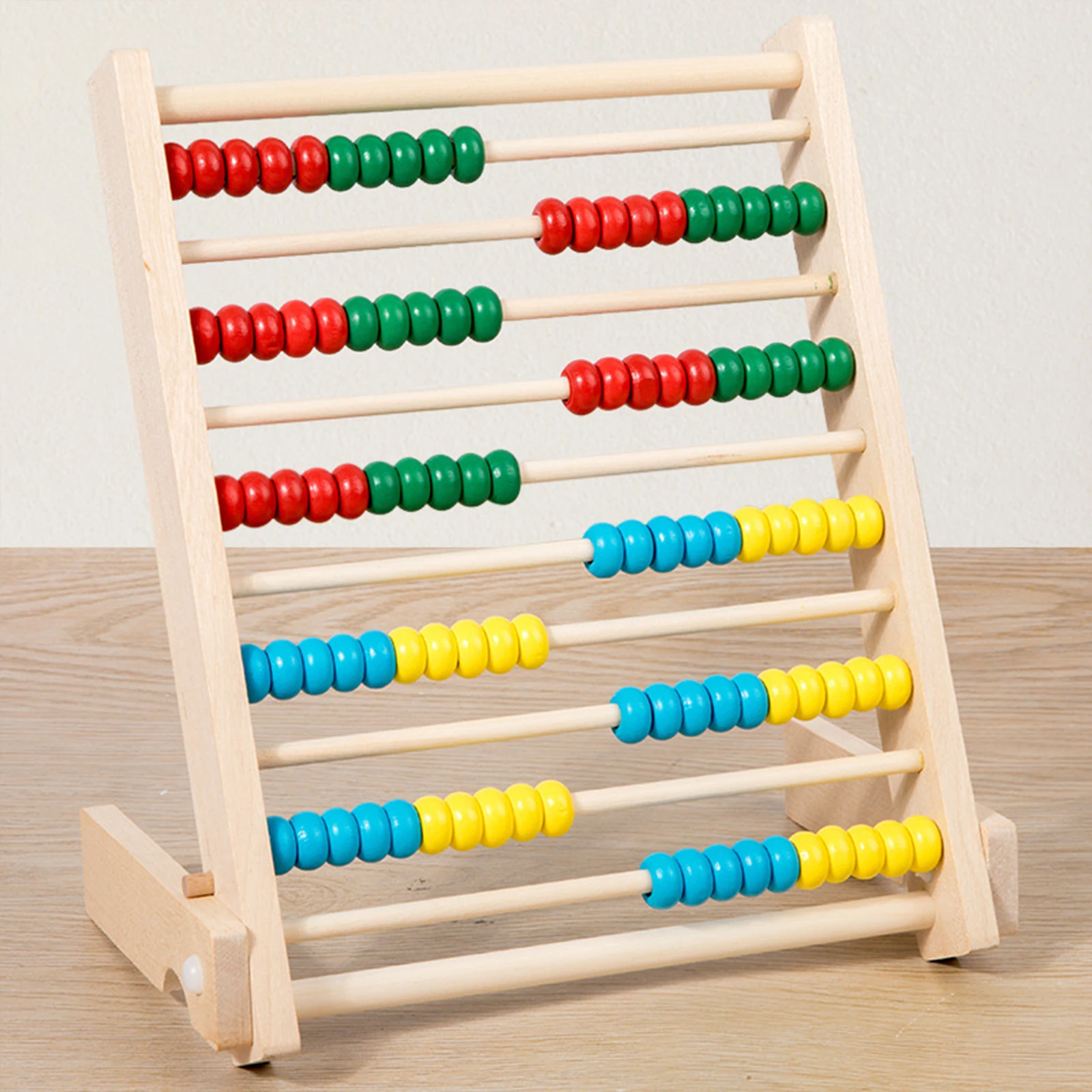 Abacus Math Addition Subtraction With Wood Beads Rack Miniature Counting Frame For Early Educate Smooth Surface Montessori Toy