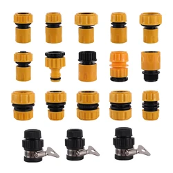 Plastic Valve Hose Quick Connector 1/2 3/4 Inch Pipe Coupler Stop Water Connector 20/16mm Repair Joint Irrigation System 1Pc