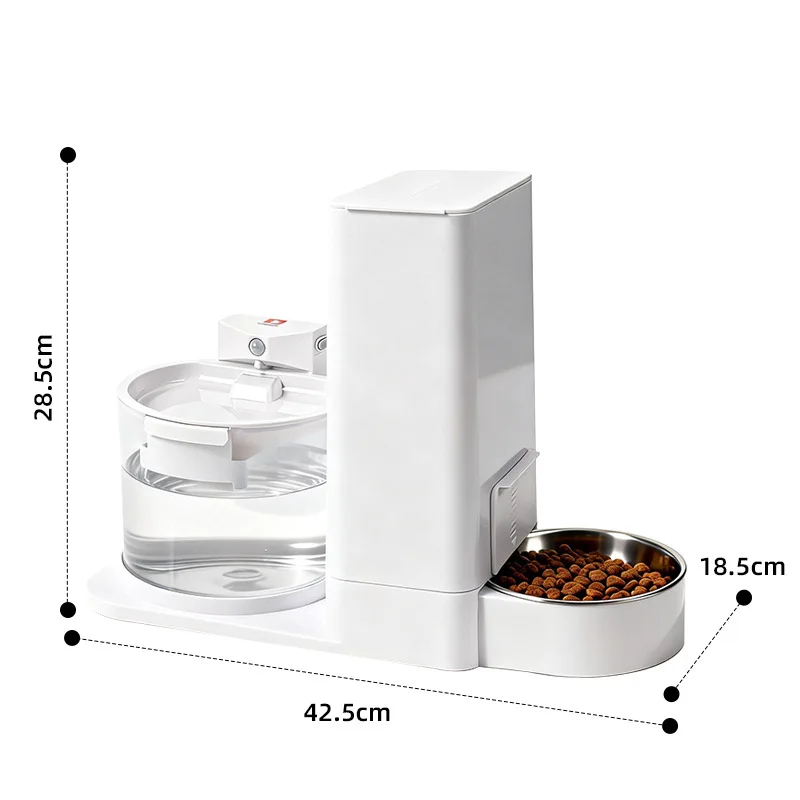 automatic feeding, water feeder all-in-one machine, constant temperature cat water dispenser, unplugged wireless drinking dog