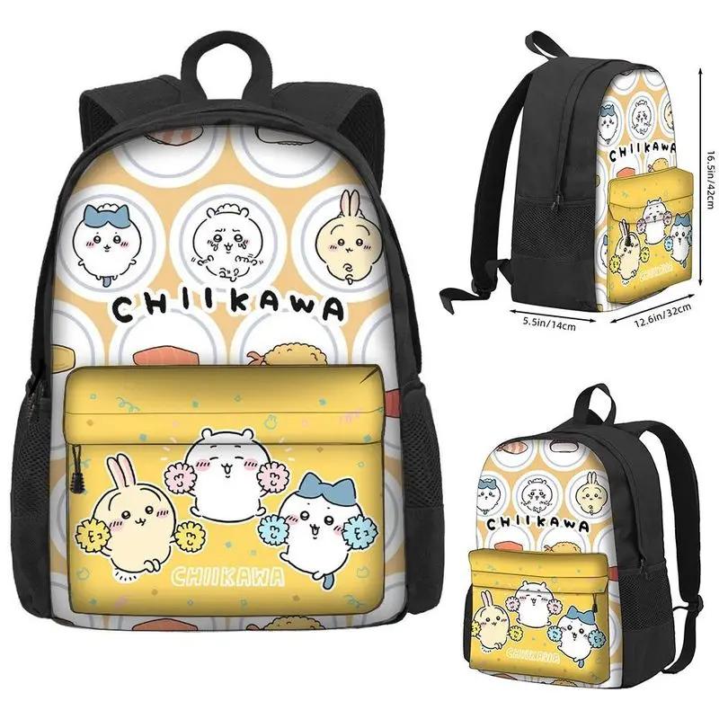 Kawaii Chiikawa-bolsa escolar Popular de alta capacidad, bolso de papelería para estudiantes, bolso escolar de uso diario, billetera para estudiantes, regalos para niñas