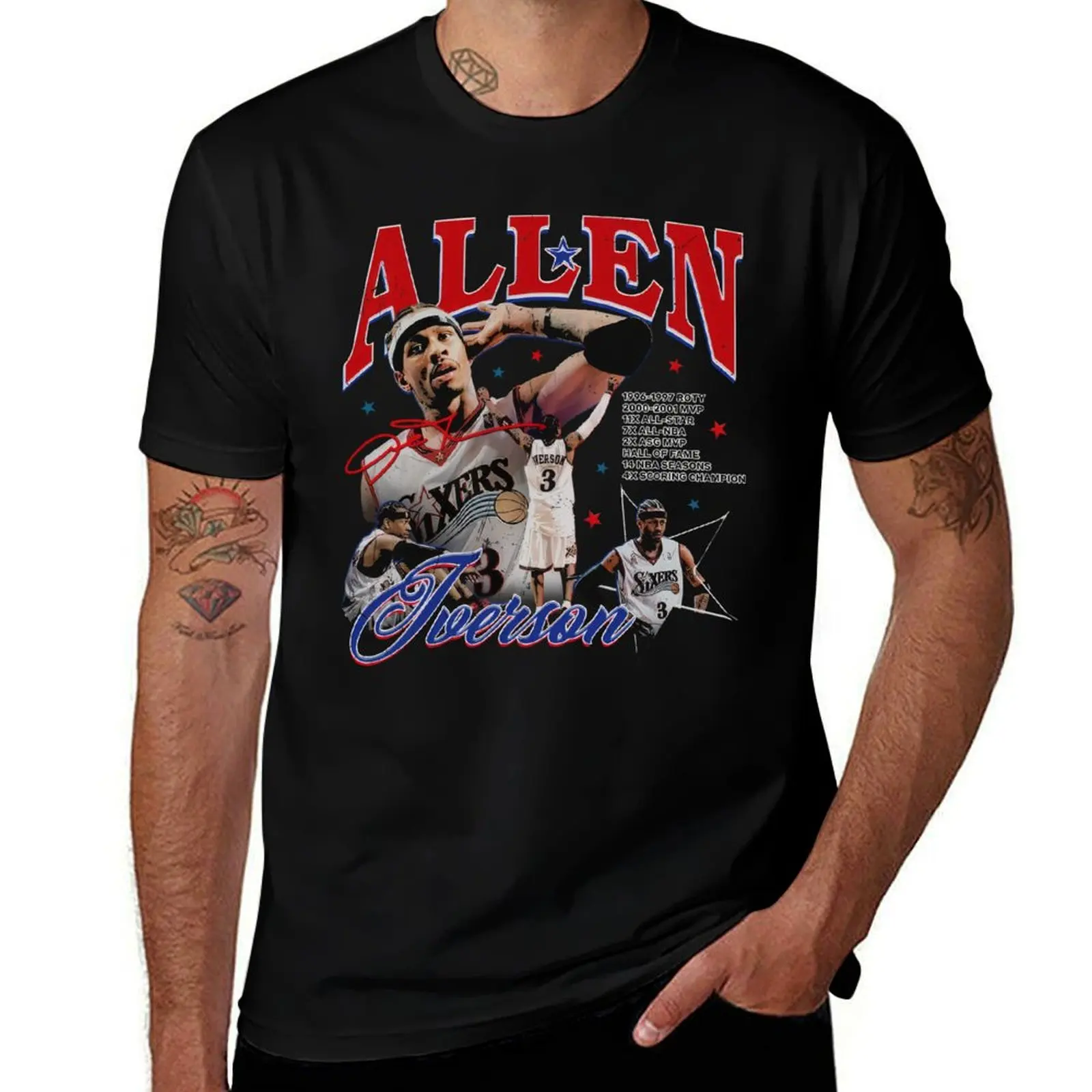 

Vintage 90s Allen Iverson T-Shirt kawaii clothes vintage clothes mens designer t shirt