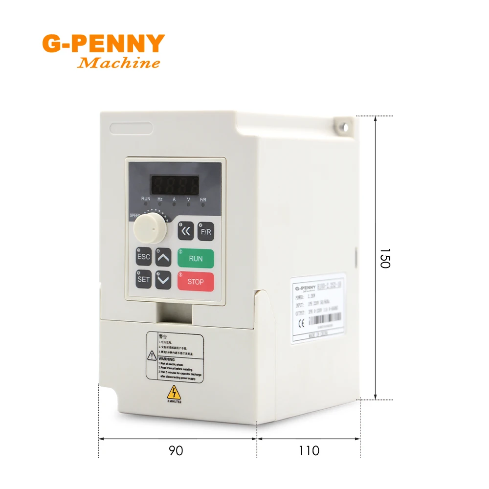 220v 1.5kw VFD Variable Frequency Drive 2.2kw Inverter Motor Speed Control 0-1000Hz  Frequency Converter