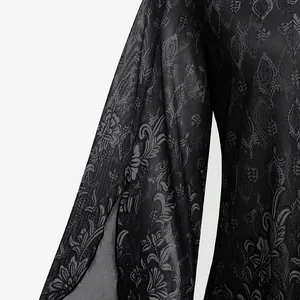 Plusgröße Bluse weibliche Spitzenhemden 2025 Frühling Vollhülle mit V grün schwarzer Ausschnitt Lila Bluse Bluse Elegante Kleidung 10 Hauptverkäufe Black Plus Size Bluse - №8
