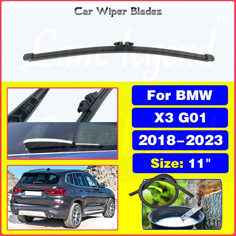 

11" Rear Wiper Blade Windshield Windscreen Clean Tailgate Window Car Rain Brush For BMW X3 G01 2.0 3.0 2018 - 2023