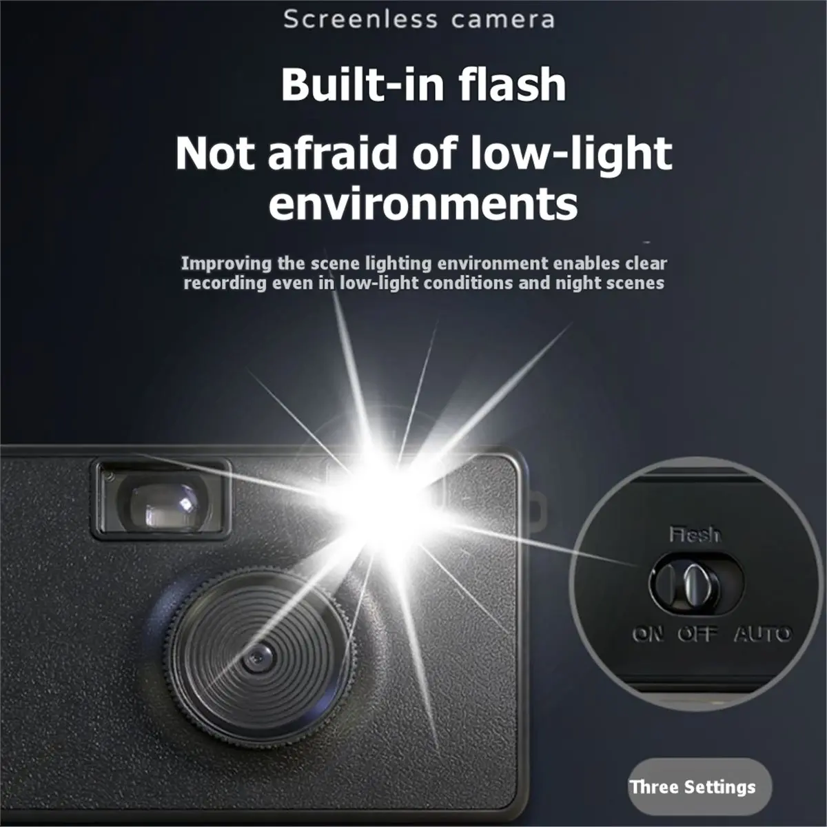 giftnew 8MP Retro 2.4-Inch Screen Free Digital Camera 3 Mode Filters Portable Camera Built in Flash for Outdoor Camping
