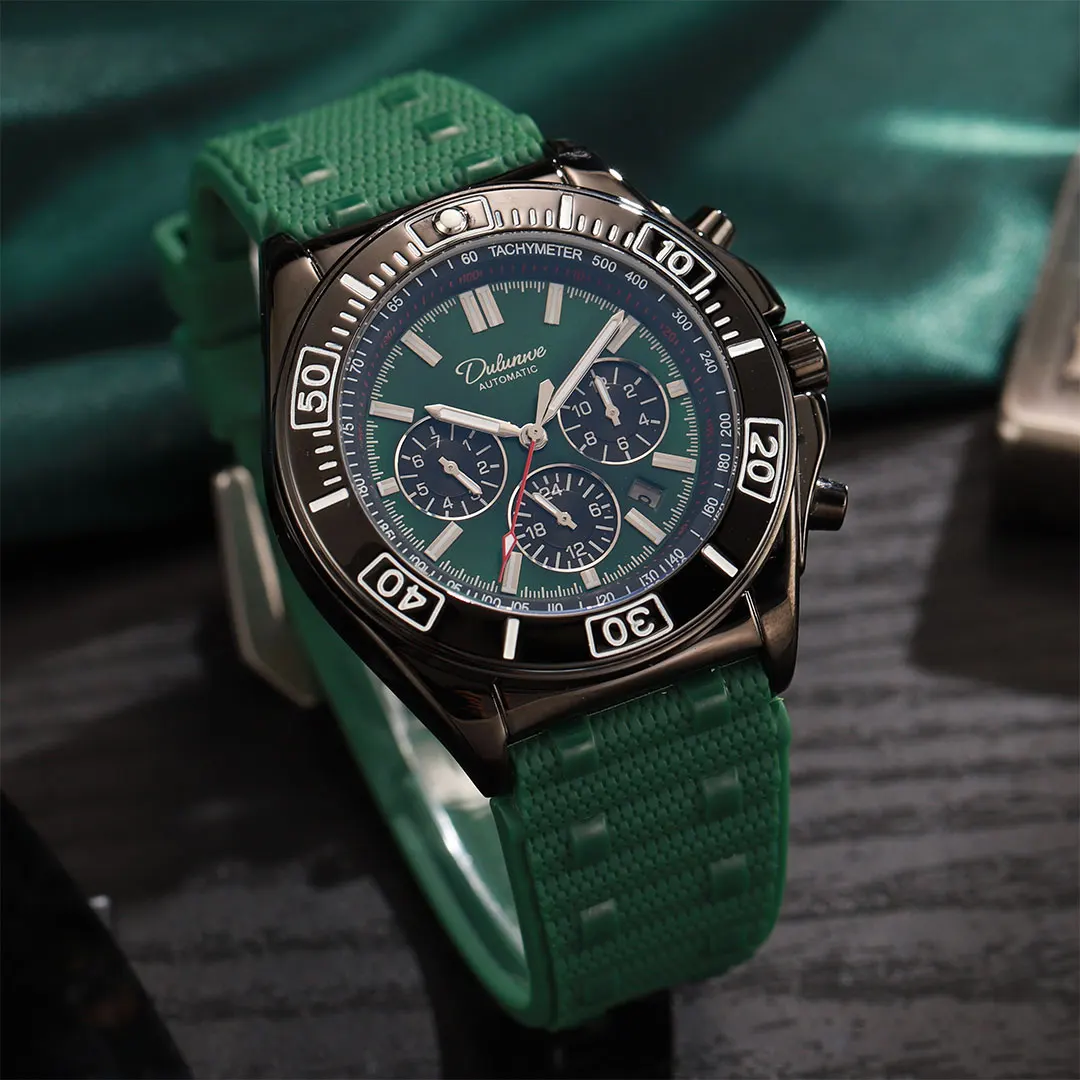 2025 Nuovi orologi automatici da uomo delle migliori marche Orologi da polso meccanici da uomo sportivi di moda Orologi impermeabili in vetro zaffiro DULUNWE