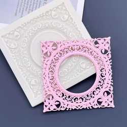 Photo Frame Lace Silicone Cake Baking Mold Sugarcraft Chocolate Cupcake Resin Tools Fondant Cake Decorating Tools