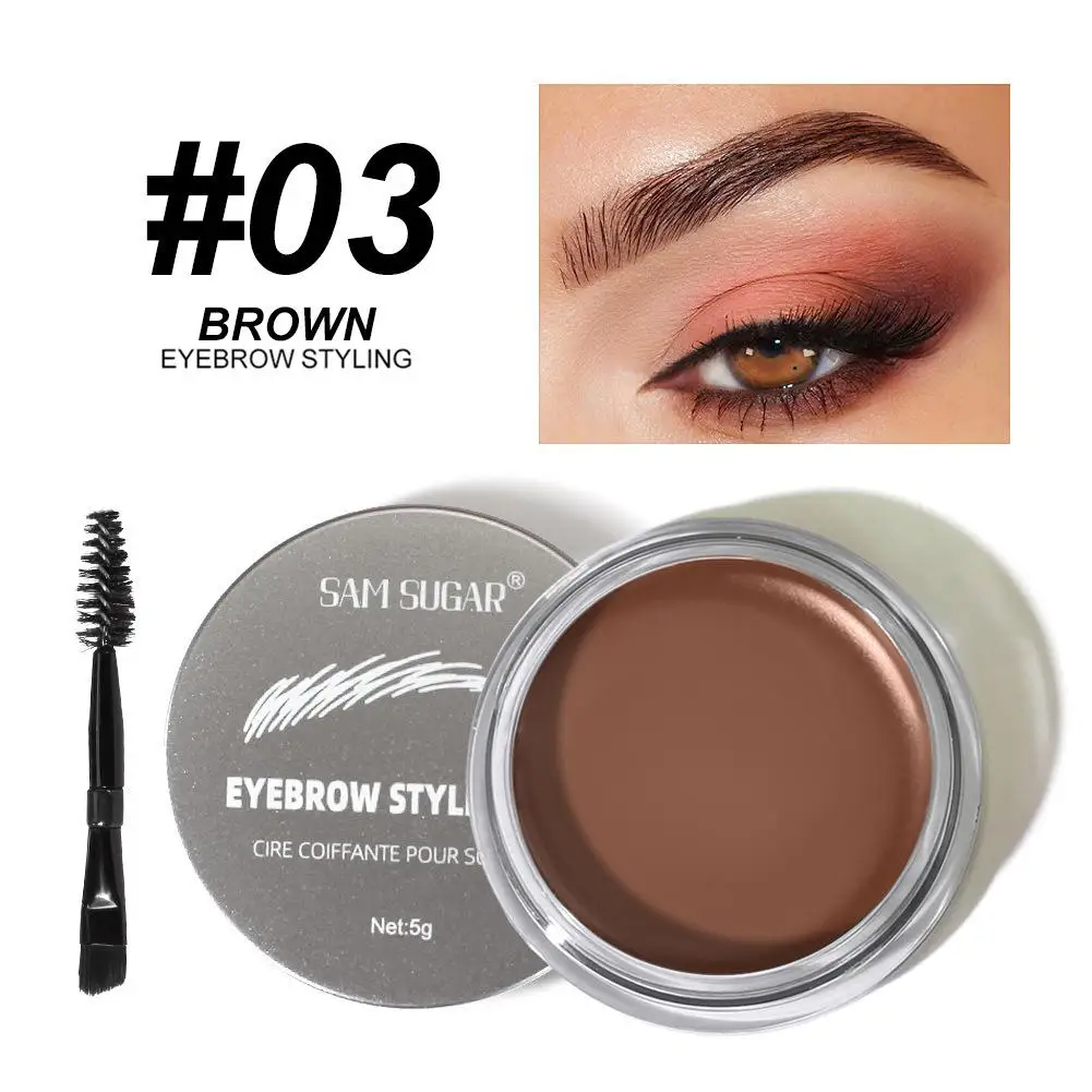 Long Lasting Eyebrow Styling Wax Soap With Brush Waterproof Gel Texture Coffee Brown Eye Brow Tint Cosmetics Makeup