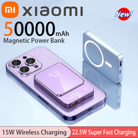 Xiaomi 50000mAh Power Bank Magnetic Qi Wireless Charger Magsafe 22.5W Super Fast Charging Powerbank For iPhone Samsung Huawei