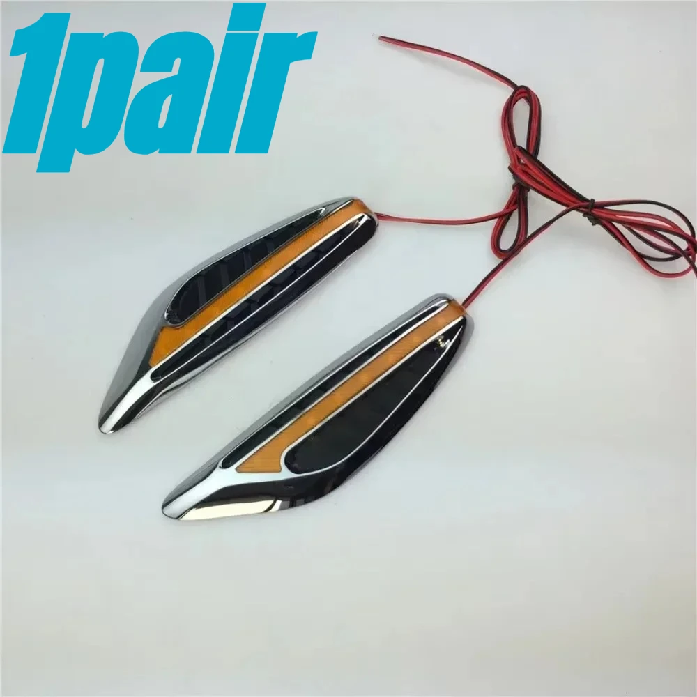 1pair For Car LED Side Turn Signal New Leaves Turn Lights Two Colors