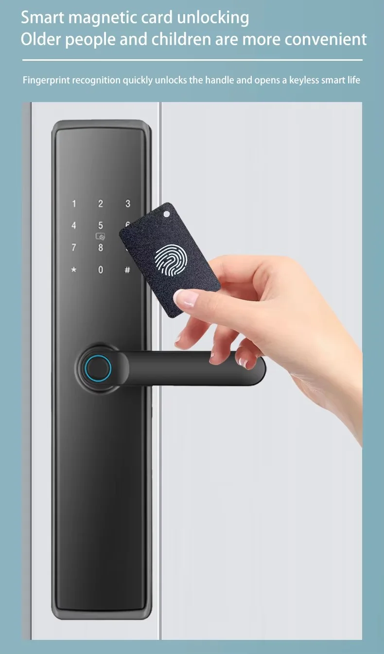 Glomarket 3d распознавание лиц биометрический отпечаток пальца умный дверной замок Tuya Wi-Fi тонкие цифровые замки