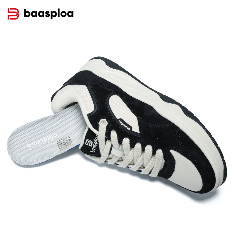 

Baasploa/женская прогулочная обувь, удобные кожаные повседневные кроссовки, женская новая модная обувь для скейтбординга, нескользящая увеличивающая рост