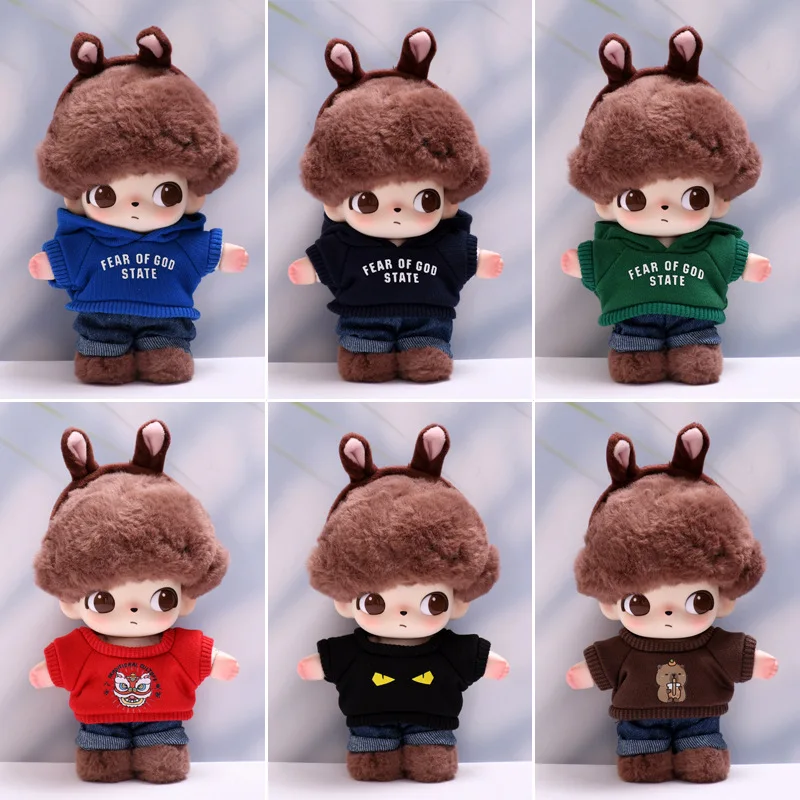 

DIMOO WORLD Kids Fashion Doll Clothing Set Cute Hoodie And Jeans Playing House Props Children's Toy Accessories（No Dolls）