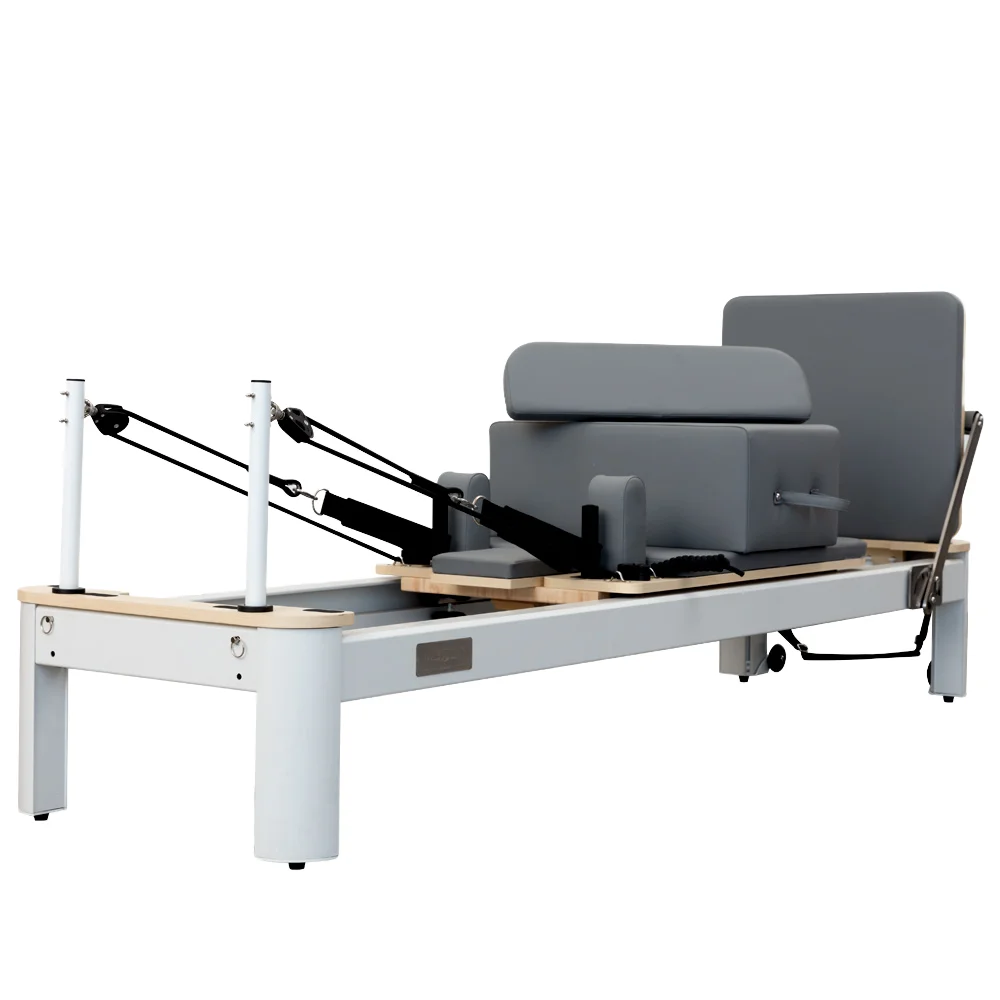 

Durable Aluminum Alloy Frame Pilates Reformer Portable Design for Body Building Home Private Studio Easy Store Healthy Material