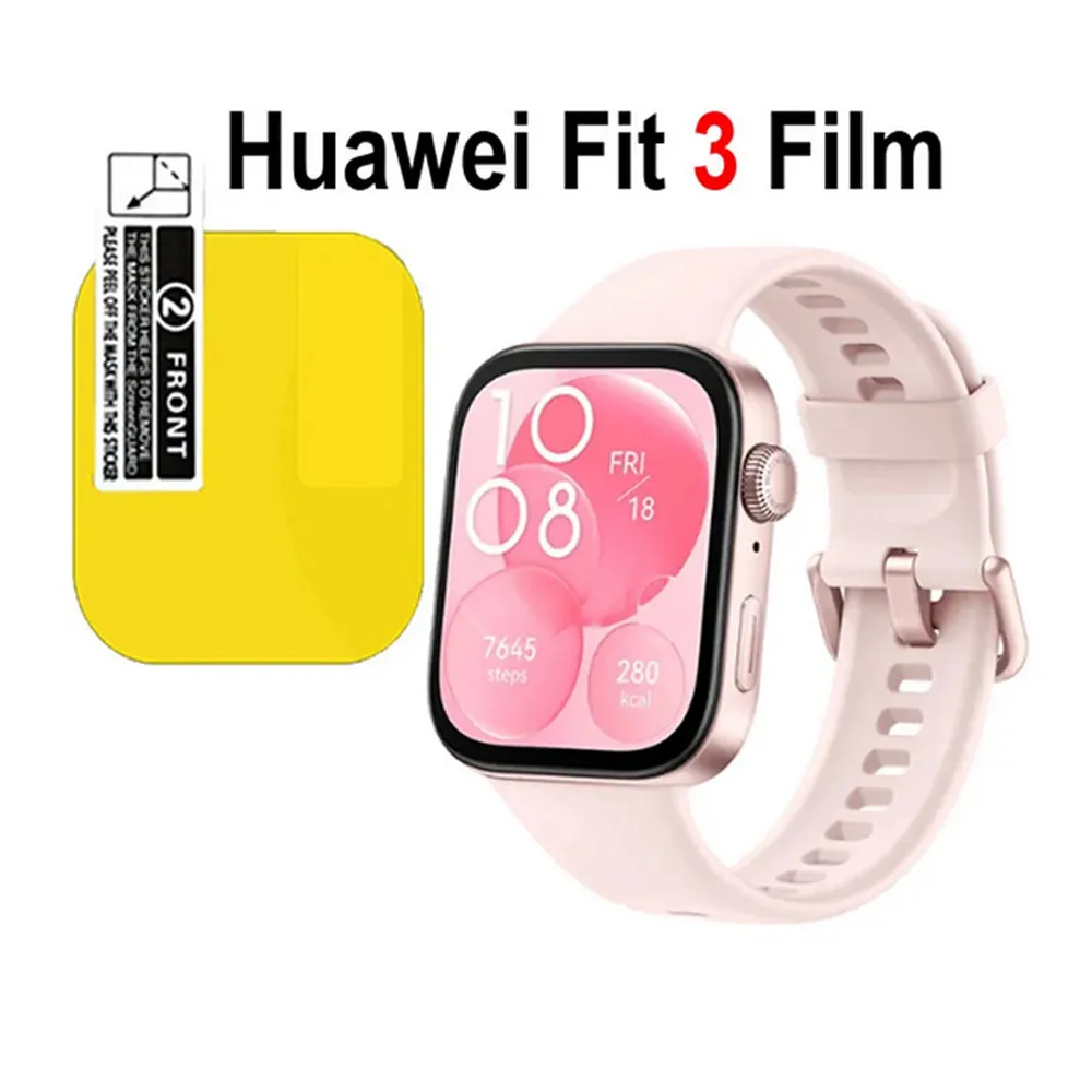 Huawei Watch Fit 3 Película TPU Macia e Protetor de Tela PMMA Para Watch Fit3 capa
