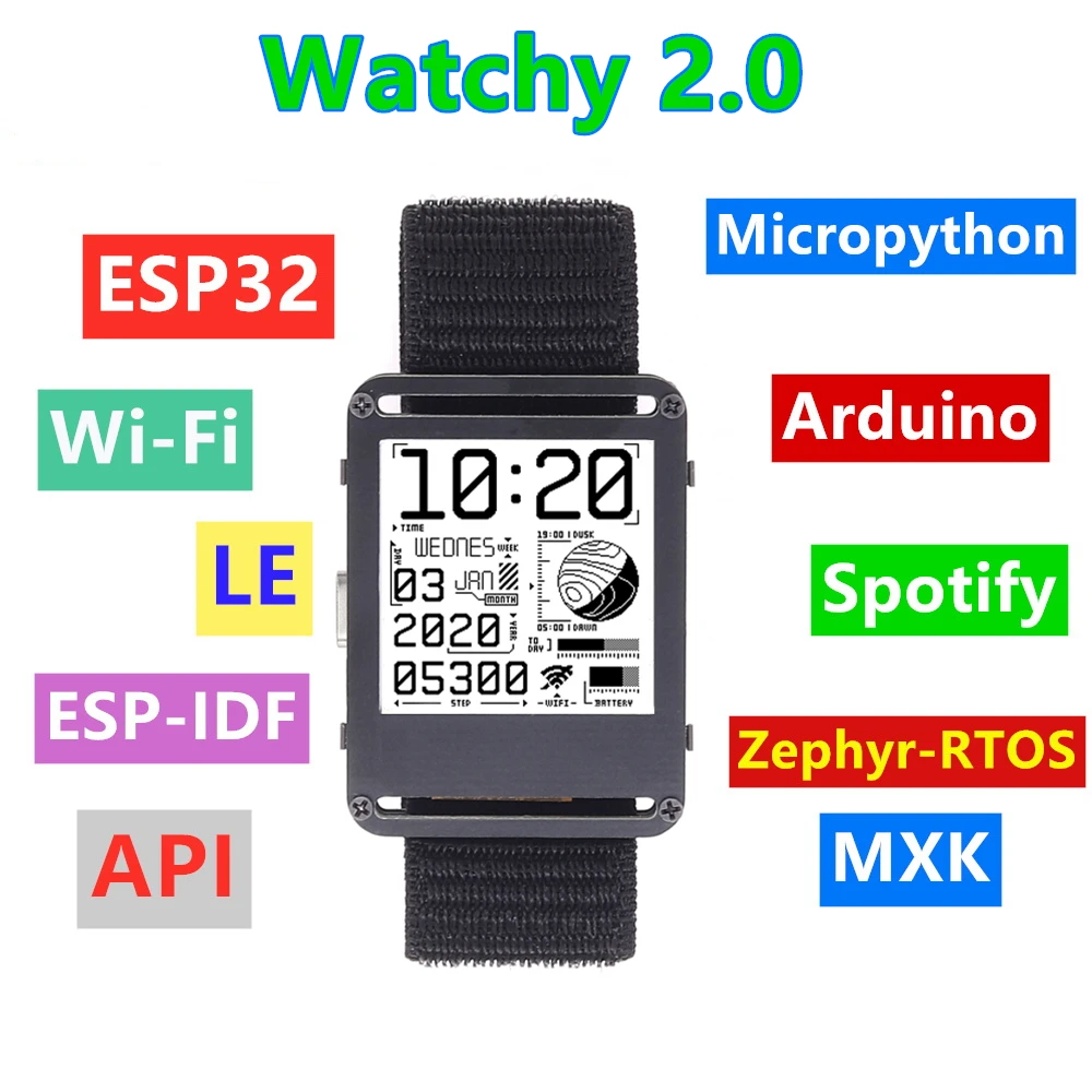 Watchy v2.0 - esp32 based fully open source electronic watch smartwatch